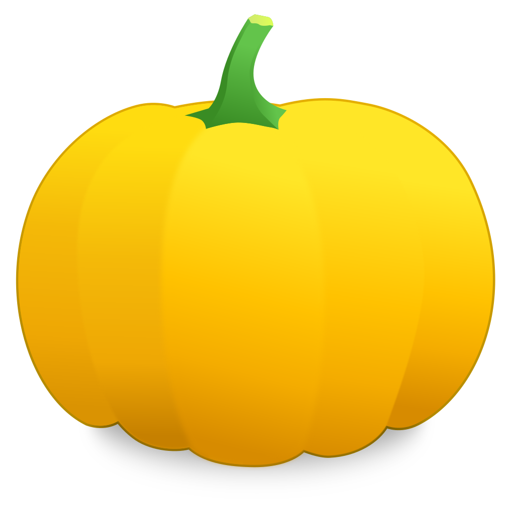 Yellow pumpkin clipart